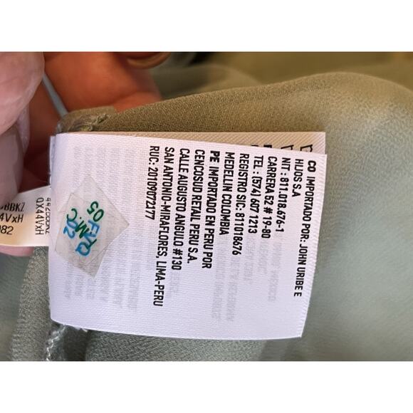 American Eagle Green Plaid Cotton Off Shoulder Puff Sleeve Crop Top Size S/P/CH - Picture 13 of 13